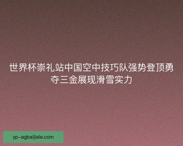 世界杯崇礼站中国空中技巧队强势登顶勇夺三金展现滑雪实力